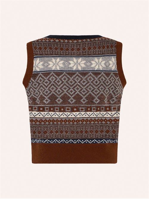 GILET JACQUARD IN LANA BALLANTYNE | B1S1287W14499000