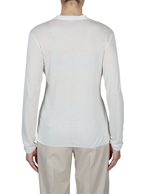 Maglia in Modal e Cashmere con colletto in Seta e Monile PUROTATTO | 1303019532