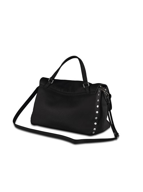 BORSA POSTINA® SMALL IN PELLE MARTELLATA NERA ZANELLATO | 068010-0040000SZ0001