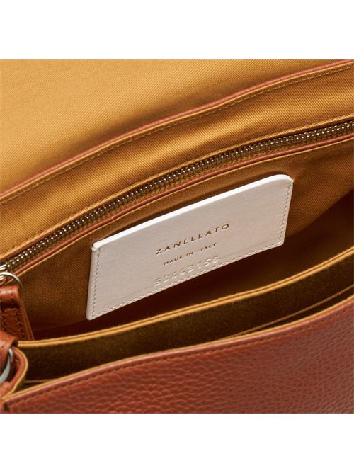 BORSA POSTINA® SMALL IN PELLE MARTELLATA BROWN CANALETTO  ZANELLATO | 068010-0040000SZ0240