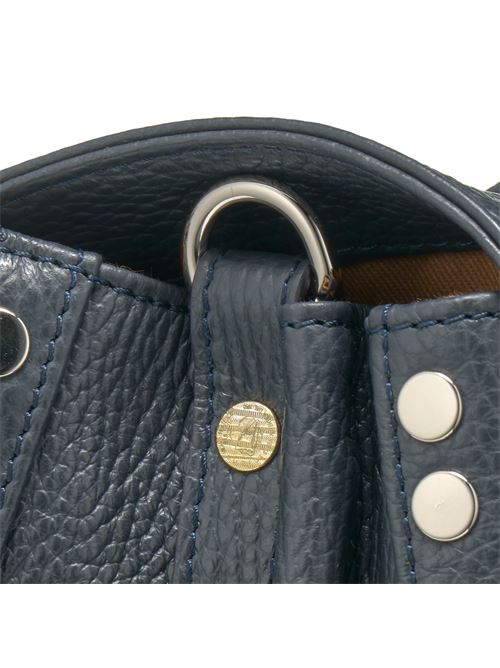 BORSA POSTINA® SMALL IN PELLE MARTELLATA DARK NAVY ZANELLATO | 068010-0040000SZ0520