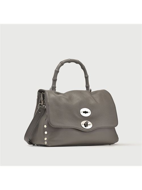 BORSA POSTINA® SMALL IN PELLE MARTELLATA GREY MONTEBIANCO ZANELLATO | 068010-0950000SZ0130