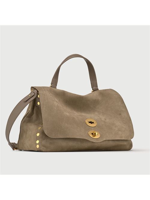 BORSA POSTINA® MEDIUM IN PELLE NABUK GREY VOLTOLINA ZANELLATO | 068090-0070000MZ0140