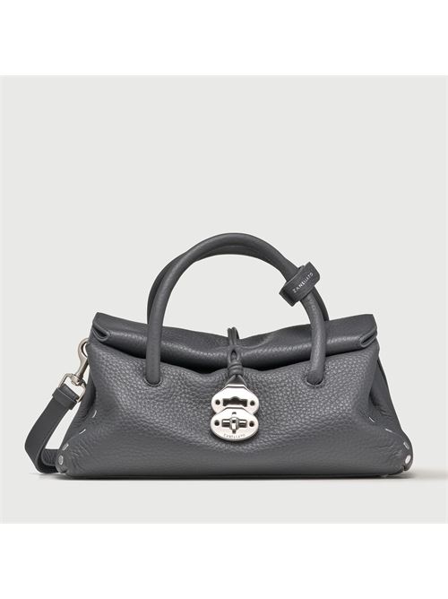 BORSA DOTTA® SMALL IN PELLE MARTELLATA GREY STROMBOLI ZANELLATO | 068750-1120000SZ0155