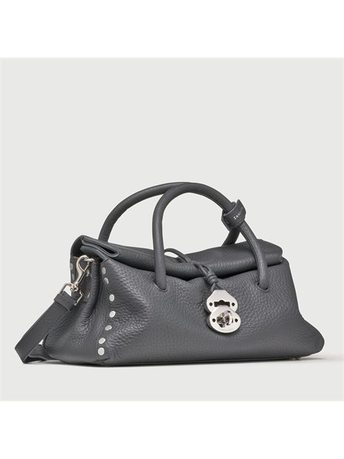 BORSA DOTTA® SMALL IN PELLE MARTELLATA GREY STROMBOLI ZANELLATO | 068750-1120000SZ0155