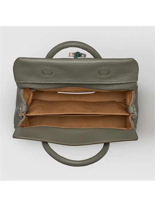 BORSA DOTTA® SMALL IN PELLE MARTELLATA GREEN LICHENE ZANELLATO | 068750-1120000SZ0475