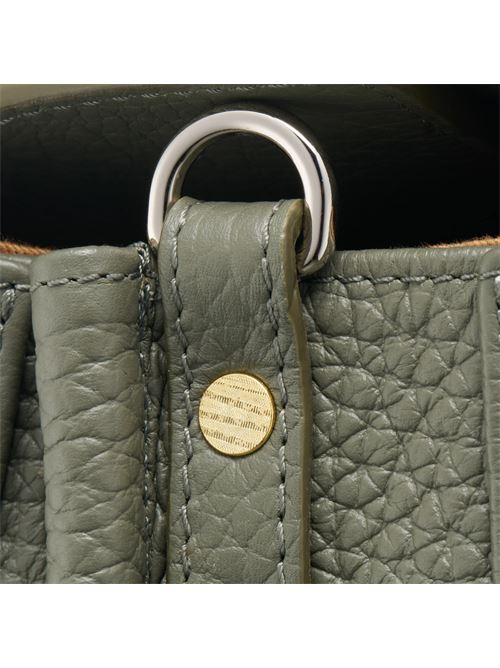 BORSA DOTTA® SMALL IN PELLE MARTELLATA GREEN LICHENE ZANELLATO | 068750-1120000SZ0475