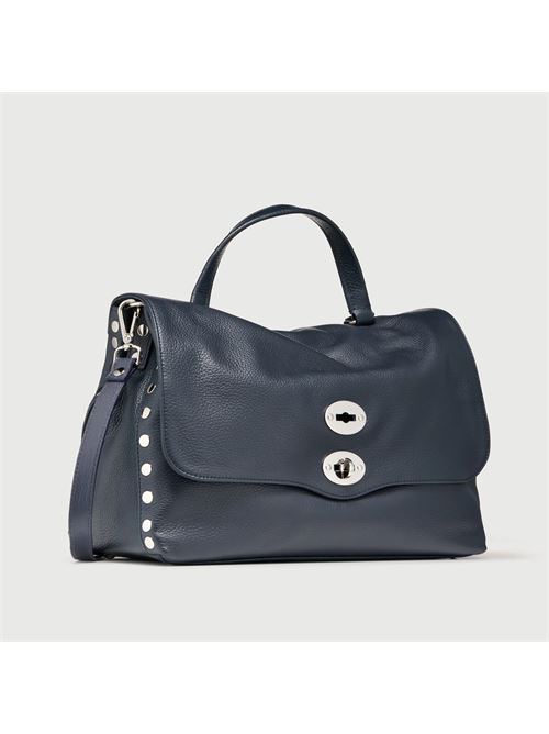 BORSA POSTINA® MEDIUM IN PELLE MARTELLATA DARK NAVY ZANELLATO | 068010-0040000MZ0520