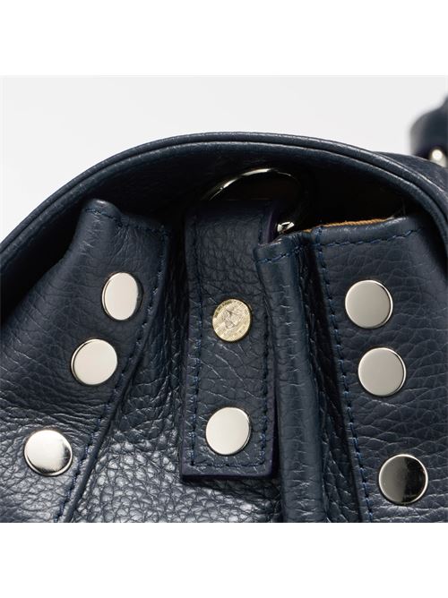 BORSA POSTINA® MEDIUM IN PELLE MARTELLATA DARK NAVY ZANELLATO | 068010-0040000MZ0520